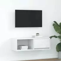 TV staliukas Televizoriaus spintelė, balta, 80x31x25,5 cm, apdirbta mediena