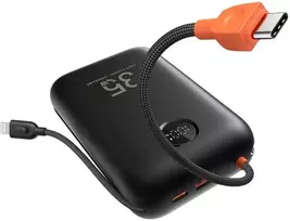 Išorinė baterija Veger K3 (W3018) PD QC3.0 35W 30000 mAh su integruotais C tipo laidais / Lightning juodas