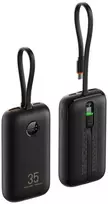 Išorinė baterija Veger K1 (W1188) PD QC3.0 35W 10000 mAh su integruotais C tipo laidais / Lightning juoda