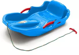 Plastikinis bobslejas su atlošu ir stabdžiais Baby Mix SPEED BOB mėlynas