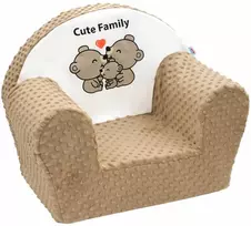 New Baby Cute Family cappuccino kūdikių kėdutė iš minky audinio