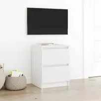 TV staliukas Televizoriaus spintelė, balta, 40x35x54 cm, apdirbta mediena