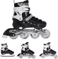 NH10905 4in1 Juodas DYDIS. M(35-38) INLINE RIUDŽIAI SU MATMENYS. THE NILS EXTREME HOCKEY SKY