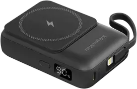 POWER BANK indukcinis Kruger & Matz 10000 mAh Mag Safe su juodu kabeliu