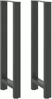 Baro stalo kojos, antracito spalvos, 2 vnt., 40x(110-111) cm, plienas