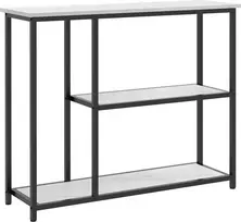 Homcom Konsolinis staliukas, prieškambario staliukas su 2 lygiais, 100 x 30 x 80 cm