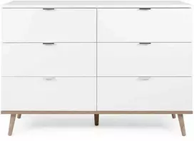 Homestyle4U Komoda, 120x40x86 cm, balta
