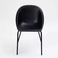 Valgomojo kėdė Hoop (Juoda, dažyto metalo rėmas)
