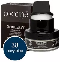 Tamsiai mėlynas lygios odos maitinantis ir spalvą atnaujinantis batų kremas – Coccine Kreminis Elegance, tamsiai mėlynas (navy mėlynas), 50 ml