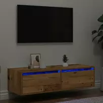 TV staliukas Televizoriaus spintelė su LED, medienos, 100X35,5x25 cm