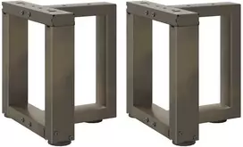 Kavos staliuko kojelės, 2 vnt., juodos, 30x25x(30-31) cm, plienas
