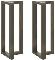Baro stalo kojos, T formos, 2 vnt., juodos, 50x35x(100-101) cm, plienas