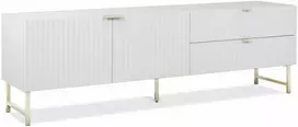 TV staliukas Homestyle4U TV spintelė, 179x60.5x39 cm, balta