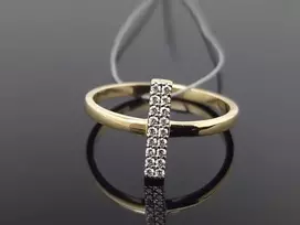 Best Diamonds Geltono aukso žiedas su baltais briliantais