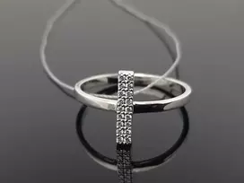 Best Diamonds Balto aukso žiedas su baltais briliantais