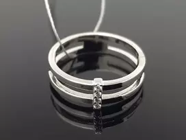 Best Diamonds Balto aukso žiedas su baltais briliantais
