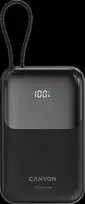 CANYON maitinimo blokas OnPower 101 įmontuotas kabelis 10000 mAh PD22.5W juodas