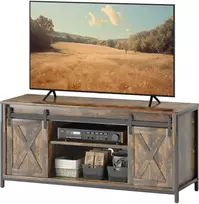 HOMCOM TV spintelė, TV staliukas, skirtas televizoriams iki 60 colių, žemas staliukas su 2 spintelėmis ir 2 lentynomis, TV spintelė svetainėje, 120 x 40 x 54 cm, rudos spalvos