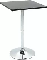 HOMCOM Baro stalas Reguliuojamo aukščio aukštas stalas su pasukamu stalviršiu, neslystantis Virtuvinis stalas svetainei, valgomajam, juodas, 60 x 60 x 69-93 cm