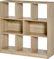 HOMCOM knygų lentyna, natūralaus atspalvio, 3 aukštų laikymo lentyna, biuro lentyna, ekspozicinė lentyna namų biurui/svetainei, 97,5x30x100cm (Ekspozicinė prekė) (Ekspozicinė prekė)