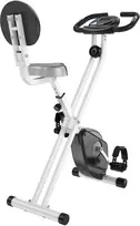 HOMCOM Treniruoklis "F-Bike" su 8 pakopų magnetiniu pasipriešinimu, reguliuojamo aukščio, plieno, juodas+pilkas, 43x97x109 cm