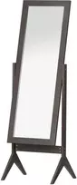 "HOMCOM" pastatomas veidrodis Viso ilgio veidrodis Makiažo veidrodis su paaukštintomis kojelėmis Lengvai prižiūrimas MDF Kavos 47 x 46 x 148 cm, skirtas miegamajam ir prieškambariui