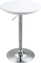 HOMCOM reguliuojamo aukščio modernus baro stalas - baltas Ø61 x 76-97 cm