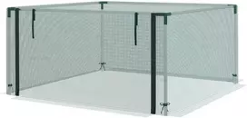 "Outsunny" sodo tinklas nuo vabzdžių užtrauktuko durelėms atsparus vėjui plienas žalias 1,25x1,25 m