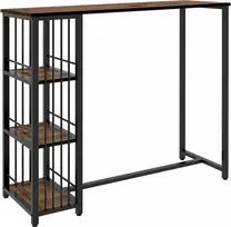 Homcom Baro stalas su 3 lentynomis - rudos spalvos 120 x 40 x 105 cm