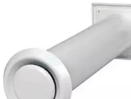Duka Ventilation Sieninė ventiliacijos anga su tinkleliu nuo vabzdžių Ø100 mm, balta, 100 tipo