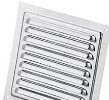 Duka Ventilation Venetianiškos žaliuzės su tinkleliu nuo vabzdžių 150x150 mm, aliuminio, MVM