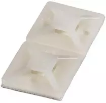Lipni aikštelė dirželiams HAUPA 262162 (100vnt, balta, 28x28)