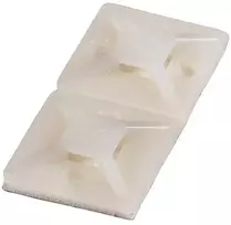Lipni aikštelė dirželiams HAUPA 262160 (100vnt, balta, 19x19)