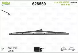 Bikuvalt Valytuvas Valeo Optiblade Trucks, 550 mm