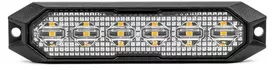 Plokščia LED įspėjamoji lemputė 6x3W 12/24V R65 R10 AMIO-03930