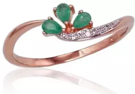 Auksinis žiedas su deimantais moterims Diamond Sky „Imperial Crown V“