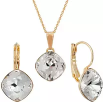 Diamond Sky Jewelry Komplektas "Akinantis spindesys IV" su Swarovski kristalais