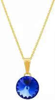 Diamond Sky Jewelry Kaklo papuošalas moterims DaimondSky Clarice II (Sapphire) su Swarovski kristalais