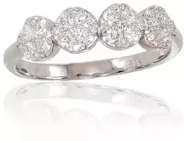 Auksinis žiedas su deimantais moterims Diamond Sky „Joanna“