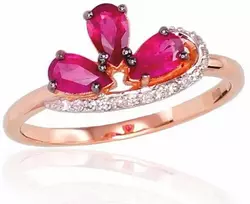 Auksinis žiedas su deimantais moterims Diamond Sky „Imperial Crown II“