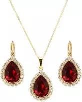 Diamond Sky Jewelry Papuošalų rinkinys moterims DiamondSky „Celestial Drop (Siam)“ su Swarovski kristalais