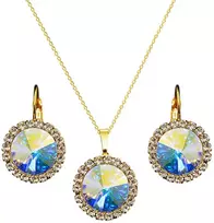 Diamond Sky Jewelry Papuošalų rinkinys moterims DiamondSky Clarice (Aurore Boreale) su Swarovski kristalais