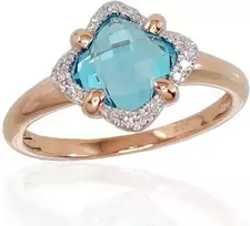 Auksinis žiedas su deimantais Diamond Sky "Henry III" iš raudono, 585 prabos aukso
