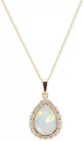 Diamond Sky Jewelry Papuošalų rinkinys moterims DiamondSky Celestial Drop (Baltas Opal) su Swarovski kristalais