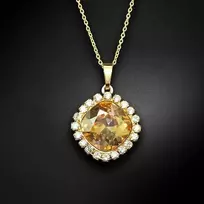 Diamond Sky Jewelry Kaklo papuošalas moterims DiamondSky Glare III (Golden Shadow) su Swarovski kristalais