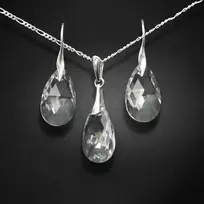 Diamond Sky Jewelry Sidabrinis papuošalų rinkinys moterims DiamondSky „Baroque“ su Swarovski kristalais