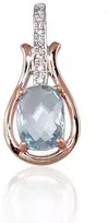 Diamond Sky Jewelry Auksinis pakabukas su deimantais Diamond Sky "Grace II" iš raudono, 585 prabos aukso