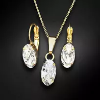 Diamond Sky Jewelry Papuošalų rinkinys moterims DiamondSky "Enigma" su Swarovski kristalais