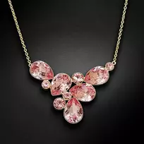 Diamond Sky Jewelry Kaklo papuošalas moterims DiamondSky "Fillory Magic (Light Rose)" su Preciosa kristalais
