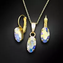 Diamond Sky Jewelry Papuošalų rinkinys moterims DiamondSky "Enigma (Aurore Boreale)" su Swarovski kristalais